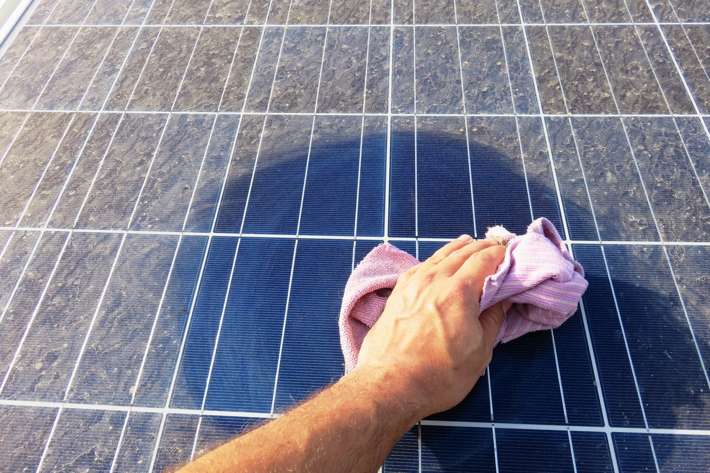 Cleaning of solar panels